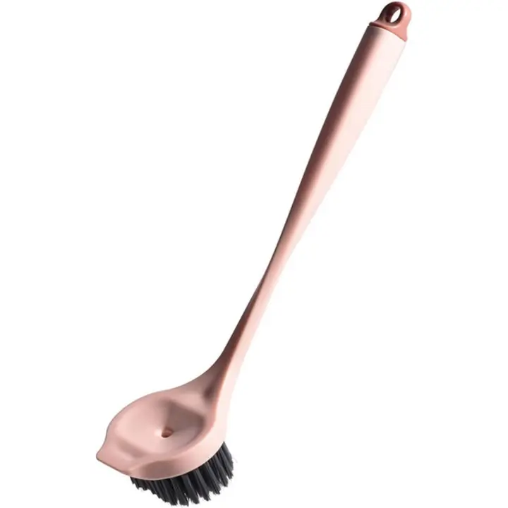 Mango Largo Plato Tazón para lavado ollas con dispensador de líquidos Herramientas de cocina para El Hogar Juego de Platos para Platos (Tamaño: rosa) - 1