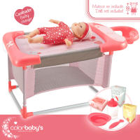 COLORBABY - Juguete 3 en 1 para muñecas: cuna, cambiador y trona con accesorios, ideal para muñecos de 32 cm, juego infantil multifuncional, para niños a partir de 3 años, incluye accesorios para el cuidado de muñecos, diseño práctico y educativo - details 3