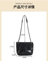 Bolso De Hombro Versátil Y Moderno Para Mujer Estilo Ligero Y Lujo Con Cadena Lingge Bolso De Bandolera Baguette Material De Poliéster - details 2