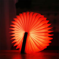 Lámpara De Mesa Portátil LED 3D Plegable Con Luz Nocturna De 7 Colores Recargable Por USB Madera Magnética Para Regalo De Navidad Y Fiestas Decoración - details 6