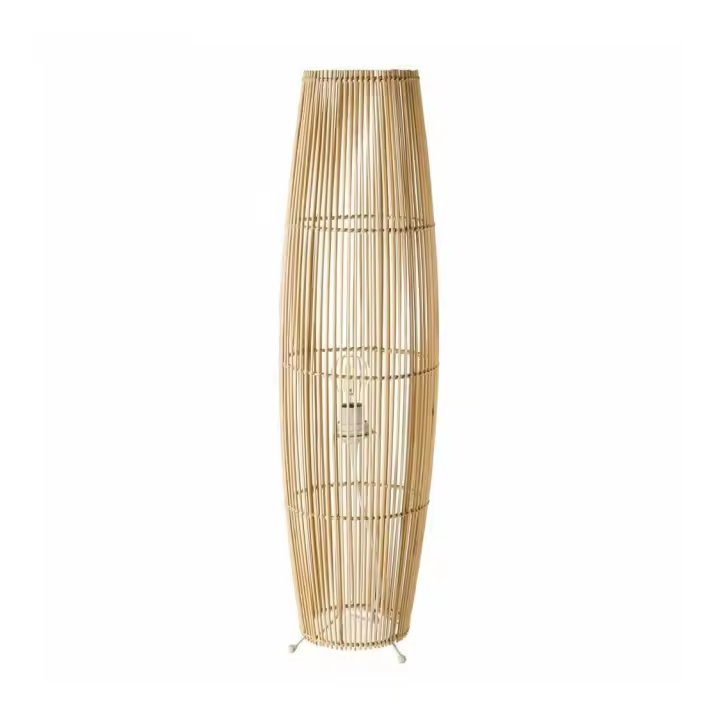 Dcasa Lámpara de pie varillas de bambú natural de Ø 24x88 cm - 1