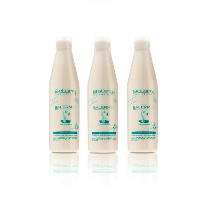 Salerm Cosmetics Pack 3 Salerm 21 250ml Acondicionador Proteína de Seda Leave-in Conditioner - 1