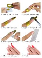 100pcs Guías De Forma Para Arte De Uñas Acrílico UV Gel De Extensión Moldes De Enrollado Para Manicura Y Pintura De Uñas - details 8