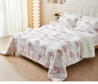 Manta Sedalina  con Borrego Edredón con borrego floral Manta con Borrego Sherpa + 2 Fundas de Almohada  Manta Invieno Suave Camacolcha ideales para tu sofá o cama180X240cm 220X240cm 240X226cm - details 5