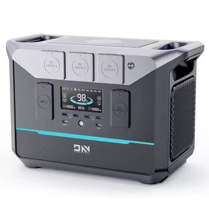 DaranEner NEO1500Pro Estación de energía portátil, generador solar con batería LiFePO4 1382Wh, salida de CA 1800W, 4*puertos USB-A, 2*puertos USB-C, salida de CA, enchufe para coche de hasta 120W, recarga rápida, Alimentación de 14 Dispositivos - 1