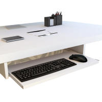Henor PortaTeclado Bandeja Extraíble Madera FSC®. Bajo escritorio. Bajo Mesa. 55-68-70 Cm. Blanco. Gris. Grafito. Henor - details 2