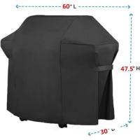 Funda para barbacoa de tela Oxford 420D, protectora para parrilla de barbacoa, anti-UV, anti-agua y antihumedad (147 x - details 0