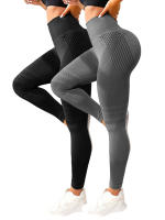 2 Piezas Leggings Mujer Push up Ejercicio Deportivo Leggings Mujer Scrunch Glúteos Pantalones De Gimnasio Sin Costuras Talla Verdadera - details 3