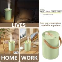 Humidificador portátil de 7,1*5,1 pulgadas con boquillas dobles, humidificador USB silencioso de 1,8 L con luz LED, ajuste de tres niveles, apagado automático, adecuado para oficina en casa - details 1