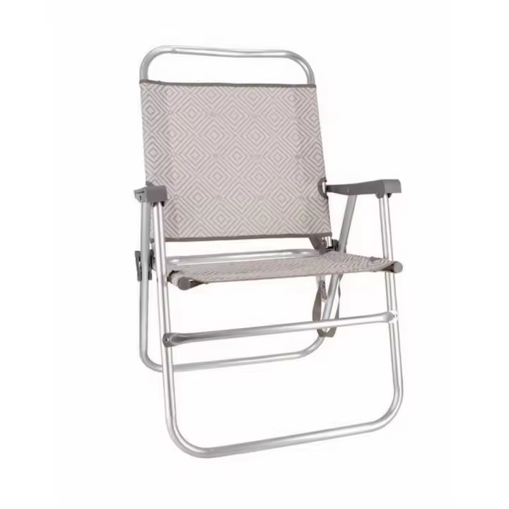 Gerimport Silla playa plegable marrón "Mosaico" 51 x 56 x 90 cm mobilirario exterior jardín piscina - 1