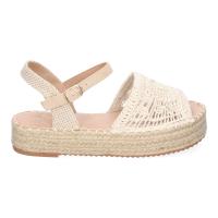 PuntoSalao Sandalias planas en yute pala trenzada abierta para mujer color beige TF2638 - details 1