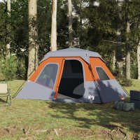 vidaXL Tienda Familiar 6 Personas Impermeable Apertura Rápida Toldo Carpa Color Azul,  Gris y naranja,  Verde y mas - details 1