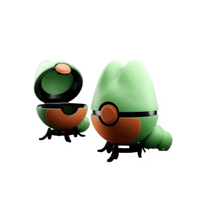 PokeBall de Treecko impresa en 3d PokeBall de Treecko Impresa en 3D Pokemon   Impreso en 3d - 1