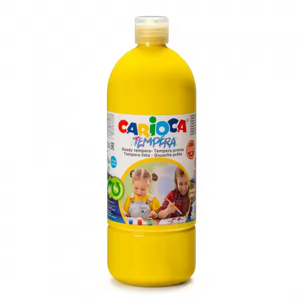 Carioca Pack 6 Botellas Tempera 1000ml Colores Superlavables - 1
