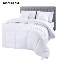 Edredón nórdico de cama con inserto de núcleo de edredón 500G, edredón de edredón, edredón de cama doble con costuras de caja (blanco) multitamaño - details 0
