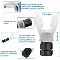 Dispositivo De Ejercicio Para Pulmones Portátil Con Resistencias Ajustables Herramienta De Entrenamiento De Resistencia Para El Fitness - details 3