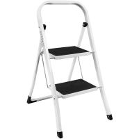 Escalera Plegable de Acero 2 Peldaños Carga 150kg para Cocinas y Exteriores - Compacta y Resistente - details 0