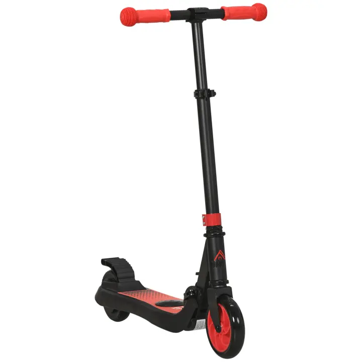 HOMCOM Patinete Eléctrico para Niños de +6 Años Scooter Eléctrico Plegable con Altura Ajustable 71x36,5x75-80 cm - 1