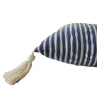 Cojín Decorativo Rayas Azul Marinero ALO HOME 45x45 cm Cojín Mediterráneo con Borlas - details 2