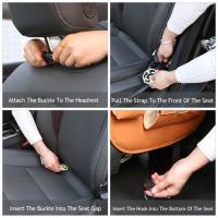 Organizador de coche, albrilas protectoras de cuero sintético de lujo para asiento trasero con soporte plegable para tableta, organizer impermeable - details 1