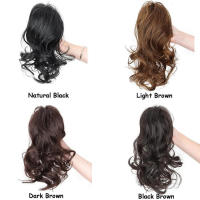 Extension De Cabello Sintético Ondulado Con Pinza Claw Para Mujeres Resistente Al Calor Pieza De Caudalino Clip-In Color Puro - details 0