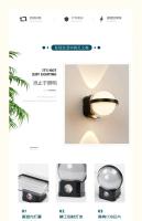 Lámpara De Pared Exterior Impermeable IP65 Moderna Para Jardín Y Pasillo Interiores Lámpara Circular Iluminación Exterior Con Bombillas Incluidas Instalación Auto-Contenida - details 1