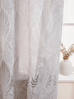 Cortinas Europeas De Encaje GRIS Para Dormitorio Lujo Ventana Sola De Sala De Estar Familia-Cámara Cocina Con Ojo De Búho - details 0