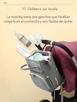 Mochila Multifuncional para Bebés -Bolso Maternidad, Bolso Cambiador, Ligero y De Gran Capacidad Para Viajar y Paseos Diarios, Resistente al Agua, Perfecto Para Pañales De Bebé, Con Múltiples Bolsillos y Apertura Ancha, Ideal Para Padres Moderno - details 8