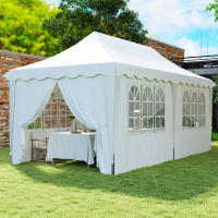 Outsunny Carpa Plegable Pop-up Gazebo 6x3 m Cenador Plegable con 6 Paredes Laterales Anti-UV Altura Ajustable Bolsa de Arena y Bolsa de Transporte para Camping Fiestas - details 1