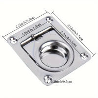 Manija De Cierre De Acero Inoxidable Para Barco Yate 2.5 Pulgadas Pack De 2 Piezas Hardware MarítimoFlush Lift - details 1