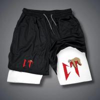 Nuevos Shorts De Verano Para Hombre 2024 Quick-Drying Deporte Fitness Estampado Divertido Talla M-3XL Ropa Deportiva Doble Capa - details 9