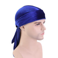 Nuevos Durags De Veludo Unisex Tapete Turban Breathable Sombrero Largo Pirata Cabeza Hip Hop Bandana Para Hombres Y Mujeres - details 4