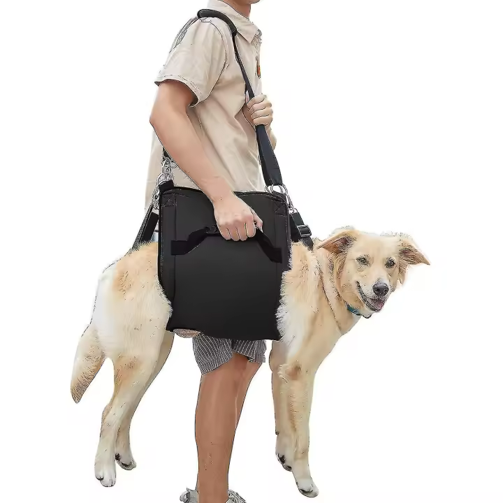 Dog Carry Sling, Emergency Backpack Pet Legs Support & Rehabilitation Dog (black) Lift Harness For Nail Trimming, Dog Carrier - 1