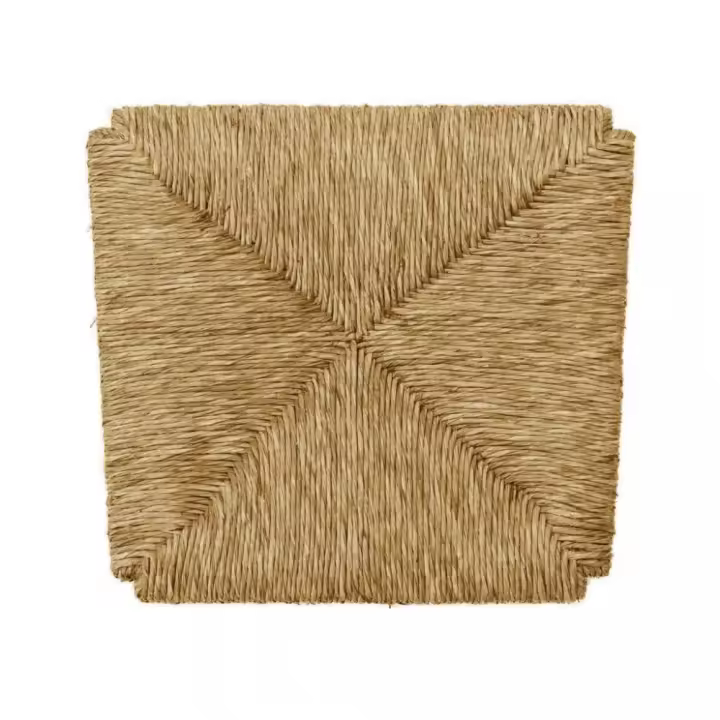 Mediawavestore - Asiento de Repuesto para Silla Arte Povera con Paja Natural y Estructura de Madera Maciza - 1