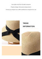 Sombrero De Moda Para Mujer Verano Protección Solar Amplio Para Playa Viajes Al Aire Libre Estilo Casual Color Sólido Fedora - details 2