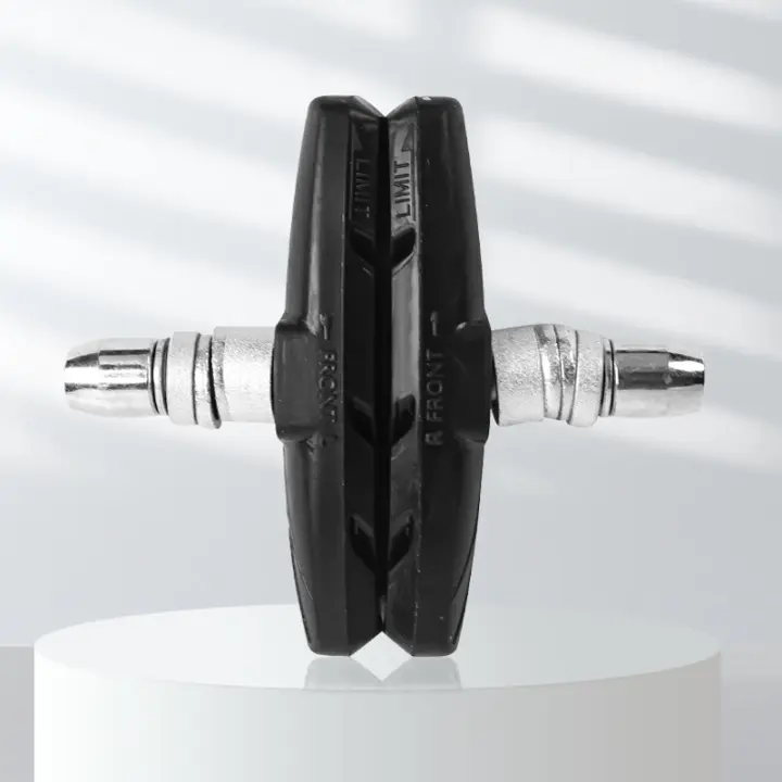 Par De Frenos De Bicicleta V-Cuero Negro Antideslizante Texturizado Duradero Accesorios De Montaña Para Bicicleta - 1