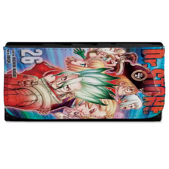 MERCHANDMANIA Billetera Billetero serie anime dr stone temp 4 senku astronauta ciencia mujer señora negro monedero - 1