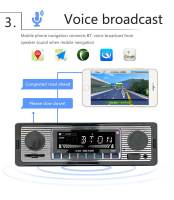 BQCC 1 Din Radio BT MP3 Para Coche Con Handsfree Find FM SD Protección Del Poder Voz Broadcast Autostereo AUX USB Reproductor Multimedia - details 5