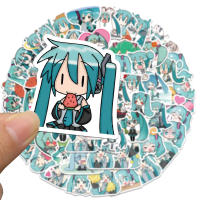 Packs De Pegatinas Hatsune Miku 65pcs Estuche Impermeable Para Teléfono Cuaderno De Dibujo Y Papelería Kawaii Para Laptop - details 5