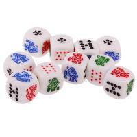 10 Piezas De Dados De Poker De 12mm/0.47 Pulgadas De Acrílico Para Juegos De Cartas De Casino Juegos Familiar Y Pub Dados De Juguete - details 2