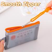 Mini Porta Tarjetas De Identificación Transparente Y Malla Con Cierre De Cremallera Bolsa De Almacenamiento Organizador Para Viaje Y Monedas Unisex - details 1