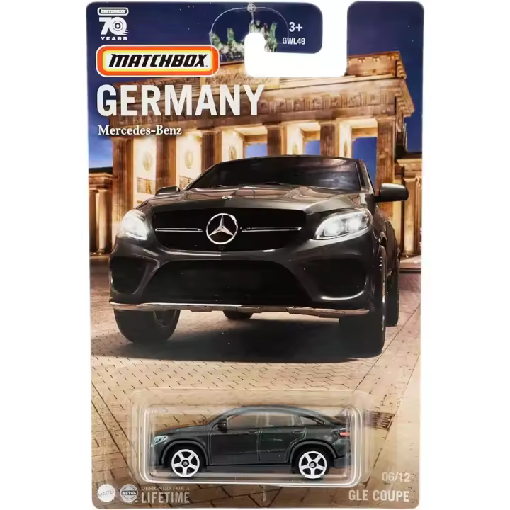 MATTEL - Matchbox - Mercedes-Benz GLE Coupe - Coche de metal fundido a presión - Coleccionable - Para Mayores de 3 Años - 1