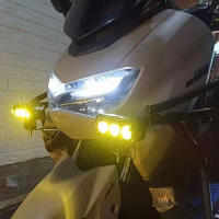 Spotlight LED De Motocicleta Doble Color Bajo/Alto Lente Mini Antigolpes Luz De Conducción Faros Neblina Para Coches Camiones SUV UTV 12V 24V - details 11