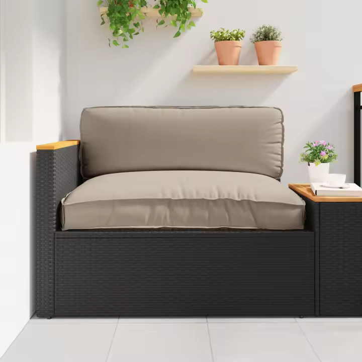 Cojín de Exterior vidaXL Taupe Poliéster 120 x 12 x 80 cm - 1