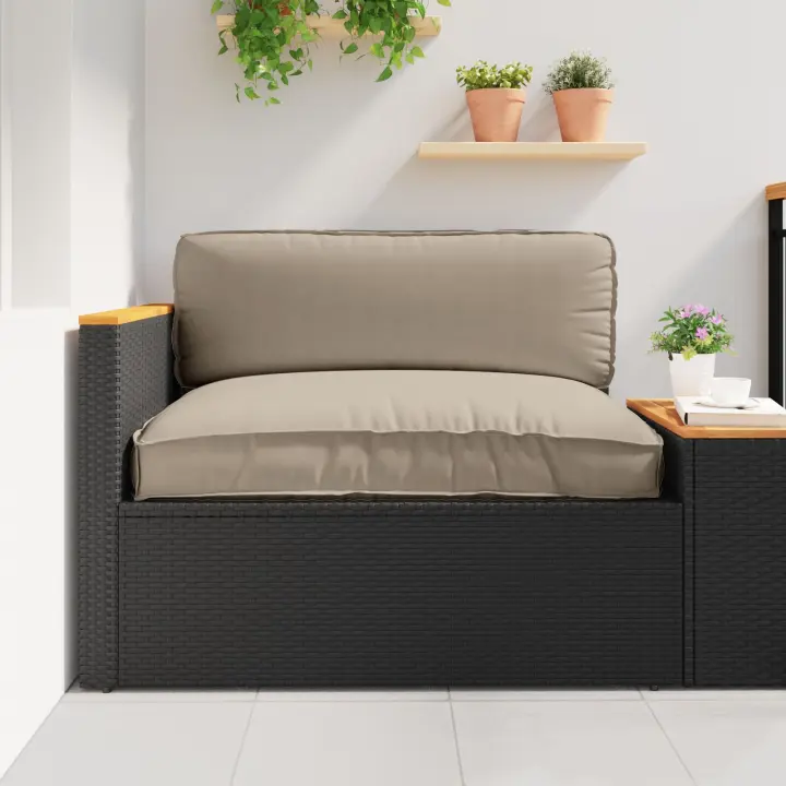 Cojín de Exterior vidaXL Taupe Poliéster 120 x 12 x 80 cm - 1