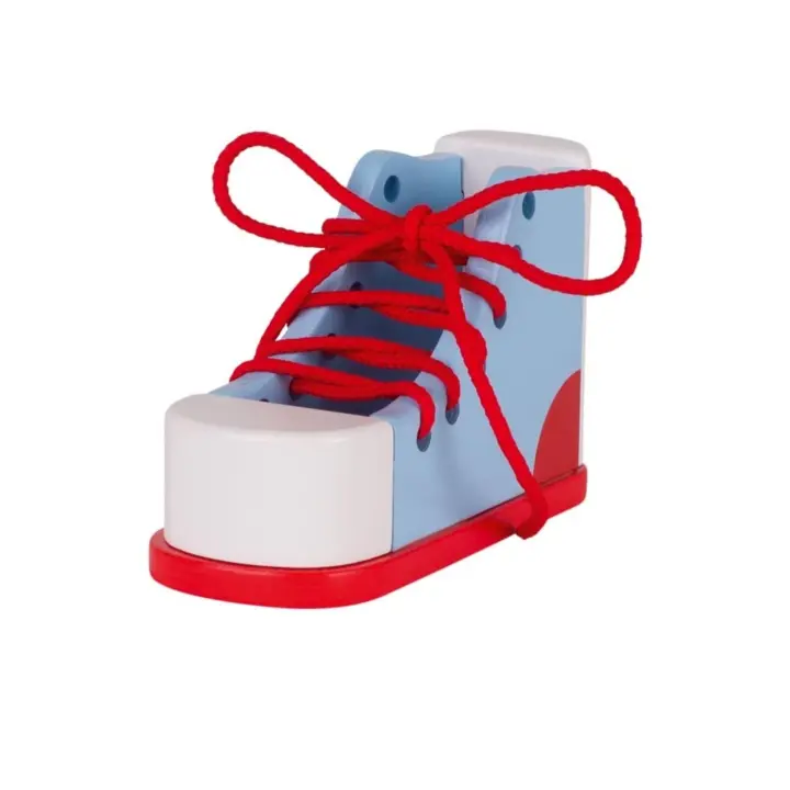 GOKI. Zapato educativo Aprender Atar el Lazo y hacer el nudo, Producto Aleman. Niños y Niñas + 3 4 5 6 7 años. - 1