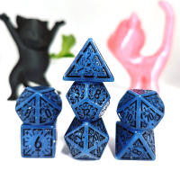 Juego De 7 Dados Poliedros DND Para Juegos De Mesa Y Diversiones Multijugador Propiedades De Fiesta D4 D6 D8 D10 D00 D12 D20 - details 2