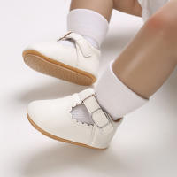 Zapatos Para Bebé Recién Nacidos Niñas Clásicos Corazón De Goma Antideslizante PU Vestido Primera Caminadora Zapatos De Cuna - details 27