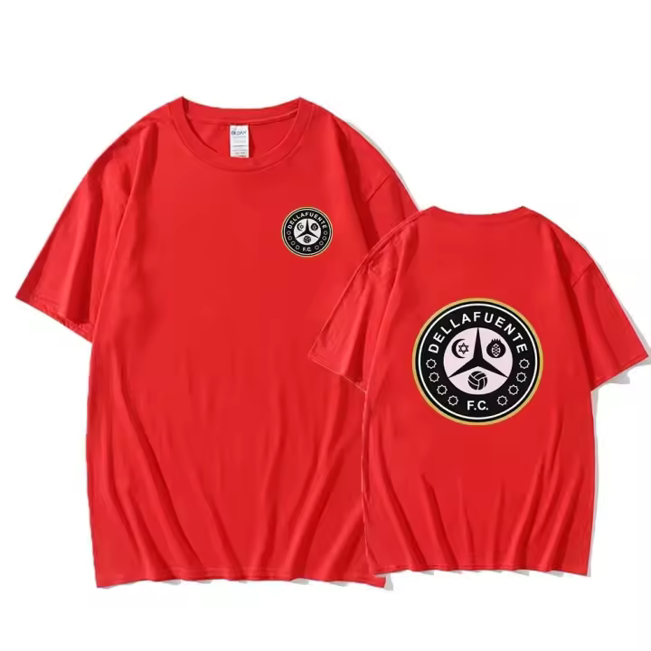 Camiseta De Verano Para Hombre Dellafuente F C Impresión Y2k Top Para Mujer Algodón 100% Camiseta Unisex Sobredimensionada Streetwear Cuello Redondo Manga Corta - 1