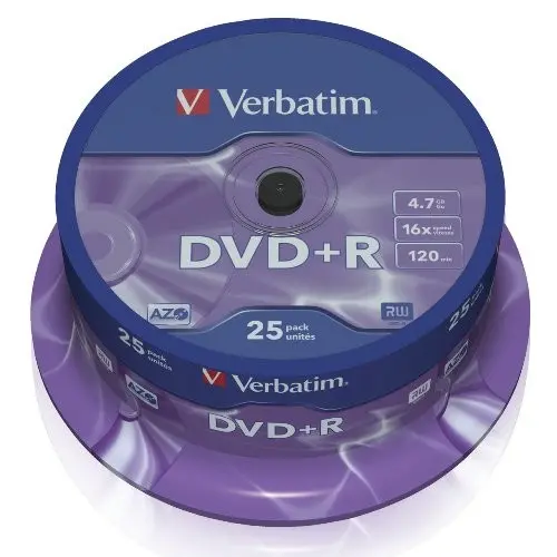VERBATIM 43500 DVD+R TARRINA DE 25 UNIDADES - 1